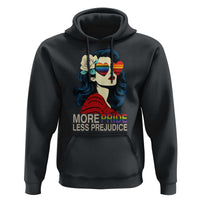 More Pride Less Prejudice Hoodie Retro Pride Month LGBTQ Feminist - Wonder Print Shop