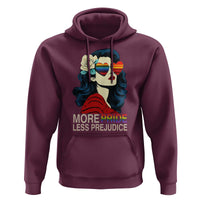 More Pride Less Prejudice Hoodie Retro Pride Month LGBTQ Feminist - Wonder Print Shop