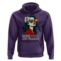 More Pride Less Prejudice Hoodie Retro Pride Month LGBTQ Feminist - Wonder Print Shop