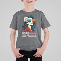 More Pride Less Prejudice T Shirt For Kid Retro Pride Month LGBTQ Feminist - Wonder Print Shop
