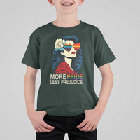 More Pride Less Prejudice T Shirt For Kid Retro Pride Month LGBTQ Feminist - Wonder Print Shop