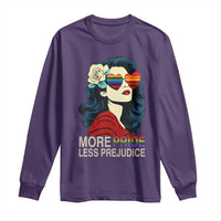 More Pride Less Prejudice Long Sleeve Shirt Retro Pride Month LGBTQ Feminist - Wonder Print Shop