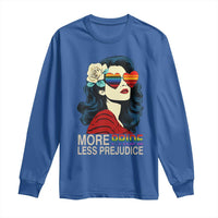 More Pride Less Prejudice Long Sleeve Shirt Retro Pride Month LGBTQ Feminist - Wonder Print Shop
