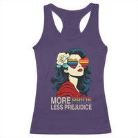 More Pride Less Prejudice Racerback Tank Top Retro Pride Month LGBTQ Feminist - Wonder Print Shop