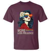 More Pride Less Prejudice T Shirt Retro Pride Month LGBTQ Feminist - Wonder Print Shop