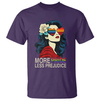 More Pride Less Prejudice T Shirt Retro Pride Month LGBTQ Feminist - Wonder Print Shop