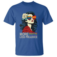 More Pride Less Prejudice T Shirt Retro Pride Month LGBTQ Feminist - Wonder Print Shop