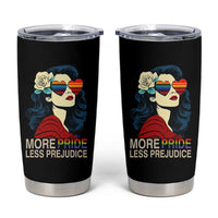 More Pride Less Prejudice Tumbler Cup Retro Pride Month LGBTQ Feminist - Wonder Print Shop