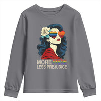 More Pride Less Prejudice Youth Sweatshirt Retro Pride Month LGBTQ Feminist - Wonder Print Shop
