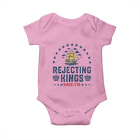 Rejecting Kings Since 1776 Baby Onesie Vintage Patriotic Ship No King In America