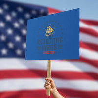 Rejecting Kings Since 1776 Protest Sign Vintage Patriotic Ship No King In America - Wonder Print Shop