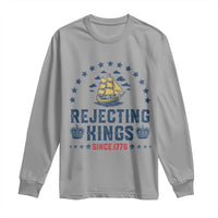 Rejecting Kings Since 1776 Long Sleeve Shirt Vintage Patriotic Ship No King In America