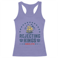 Rejecting Kings Since 1776 Racerback Tank Top Vintage Patriotic Ship No King In America