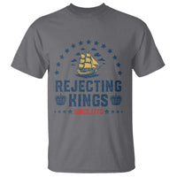 Rejecting Kings Since 1776 T Shirt Vintage Patriotic Ship No King In America