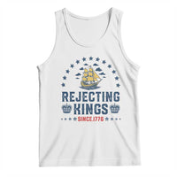 Rejecting Kings Since 1776 Tank Top Vintage Patriotic Ship No King In America