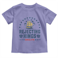 Rejecting Kings Since 1776 Toddler T Shirt Vintage Patriotic Ship No King In America