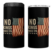 No Kings Since 1776 4 in 1 Can Cooler Tumbler Patriotic 4th Of July Distressed American Flag - Wonder Print Shop