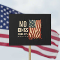 No Kings Since 1776 Protest Sign Patriotic 4th Of July Distressed American Flag - Wonder Print Shop