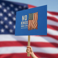 No Kings Since 1776 Protest Sign Patriotic 4th Of July Distressed American Flag - Wonder Print Shop