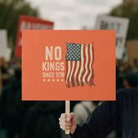 No Kings Since 1776 Protest Sign Patriotic 4th Of July Distressed American Flag - Wonder Print Shop
