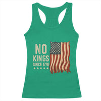 No Kings Since 1776 Racerback Tank Top Patriotic 4th Of July Distressed American Flag - Wonder Print Shop
