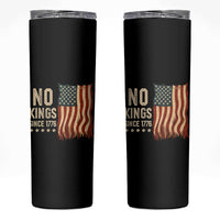 No Kings Since 1776 Skinny Tumbler Patriotic 4th Of July Distressed American Flag - Wonder Print Shop