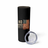 No Kings Since 1776 Skinny Tumbler Patriotic 4th Of July Distressed American Flag - Wonder Print Shop