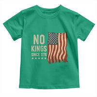 No Kings Since 1776 Toddler T Shirt Patriotic 4th Of July Distressed American Flag - Wonder Print Shop