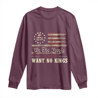 We The People Want No Kings Long Sleeve Shirt Retro June 14th Vintage 1776 Flag Patriotic - Wonder Print Shop