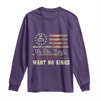 We The People Want No Kings Long Sleeve Shirt Retro June 14th Vintage 1776 Flag Patriotic - Wonder Print Shop