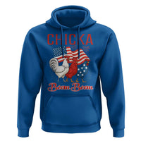 Chicka Boom Boom Patriotic Chicken Hoodie Funny Patriotic 4th of July Red White and Blue Farm - Wonder Print Shop