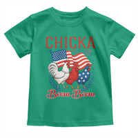 Chicka Boom Boom Patriotic Chicken Toddler T Shirt Funny Patriotic 4th of July Red White and Blue Farm - Wonder Print Shop