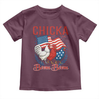 Chicka Boom Boom Patriotic Chicken Toddler T Shirt Funny Patriotic 4th of July Red White and Blue Farm - Wonder Print Shop