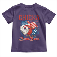 Chicka Boom Boom Patriotic Chicken Toddler T Shirt Funny Patriotic 4th of July Red White and Blue Farm - Wonder Print Shop