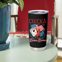 Chicka Boom Boom Patriotic Chicken Tumbler Cup Funny Patriotic 4th of July Red White and Blue Farm - Wonder Print Shop
