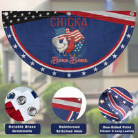 Chicka Boom Boom American Chicken Patriotic Fan Flag Funny 4th of July Red White and Blue Farm