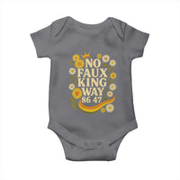 No Faux King Way 8647 Baby Onesie Subtle Resist 70s Retro Floral - Wonder Print Shop
