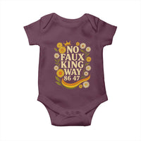 No Faux King Way 8647 Baby Onesie Subtle Resist 70s Retro Floral - Wonder Print Shop