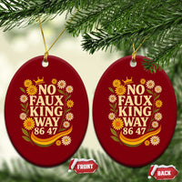 No Faux King Way 8647 Ceramic Ornament Subtle Resist 70s Retro Floral - Wonder Print Shop