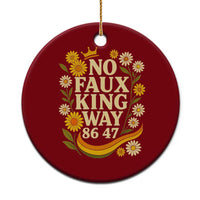 No Faux King Way 8647 Ceramic Ornament Subtle Resist 70s Retro Floral - Wonder Print Shop