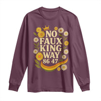 No Faux King Way 8647 Long Sleeve Shirt Subtle Resist 70s Retro Floral - Wonder Print Shop