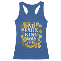 No Faux King Way 8647 Racerback Tank Top Subtle Resist 70s Retro Floral - Wonder Print Shop