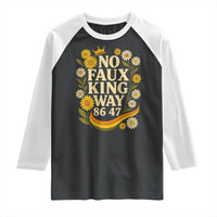 No Faux King Way 8647 Raglan Shirt Subtle Resist 70s Retro Floral - Wonder Print Shop
