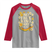 No Faux King Way 8647 Raglan Shirt Subtle Resist 70s Retro Floral - Wonder Print Shop