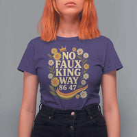 No Faux King Way 8647 T Shirt For Women Subtle Resist 70s Retro Floral - Wonder Print Shop