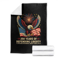 Patriotic Eagle US Army 250th Anniversary Throw Blanket 250 Years of Defending Liberty 1775 2025 - Wonder Print Shop