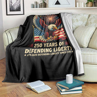 Patriotic Eagle US Army 250th Anniversary Throw Blanket 250 Years of Defending Liberty 1775 2025 - Wonder Print Shop