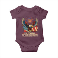Patriotic Eagle US Army 250th Anniversary Baby Onesie 250 Years of Defending Liberty 1775 2025 - Wonder Print Shop