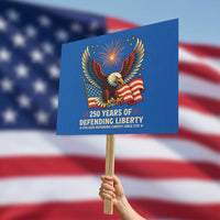 Patriotic Eagle US Army 250th Anniversary Protest Sign 250 Years of Defending Liberty 1775 2025 - Wonder Print Shop