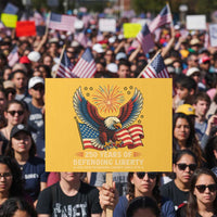 Patriotic Eagle US Army 250th Anniversary Protest Sign 250 Years of Defending Liberty 1775 2025 - Wonder Print Shop